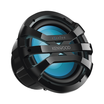 [XM1041BL] Subwoofer excelon motorsport de 10" fabricado en rejilla color negro, cuenta con iluminación Led ajustable vía RF  