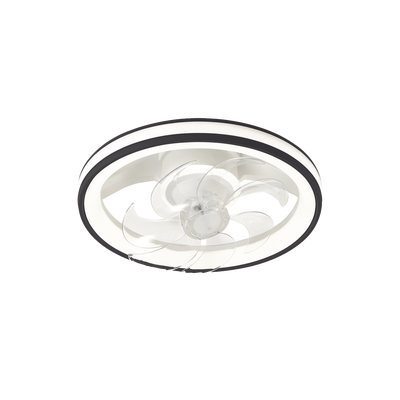 [JLV-014] Ventilador de Techo con Luminario LED de  110 V CA 50/60 Hz /  88 W /4500 Lm / 6500 - 4 000 - 2 700 K /3 Tonos de Luz / 501 mm / 6 Velocidades / Dimeable / Color Blanco y Negro.