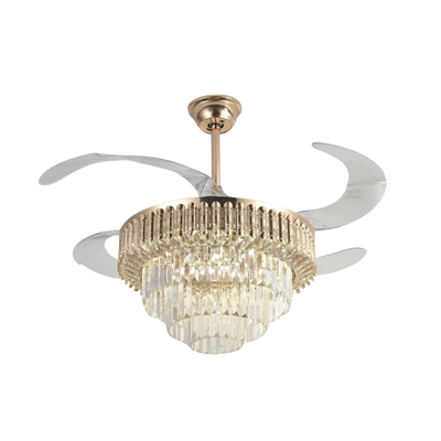 [JLV-042] Ventilador de Techo con Luminario LED de  110 V CA 50/60 Hz /  88 W /4500 Lm / 6500 - 4 000 - 2 700 K /3 Tonos de Luz / 1075 mm / 6 Velocidades /No Dimeable.