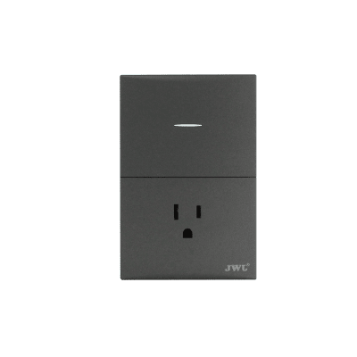 [JTL-G7744] Placa con Interruptor Sencillo y 1 Toma  Corriente 10 -15 A 127 V  60 Hz.