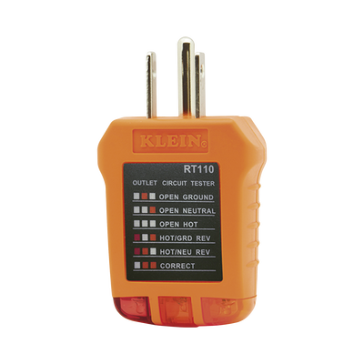 [RT-110] Probador de Tomacorrientes Estándar, con Secuencia de Luces para Indicar un Cableado Correcto/Incorrecto.