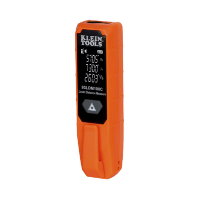 [93-LDM-100C] Medidor Compacto Láser de Distancias. Rango: 5.1 cm a 30.5 m / Opción cm o pulg. o Combinado /  Clip para Bolsillo.